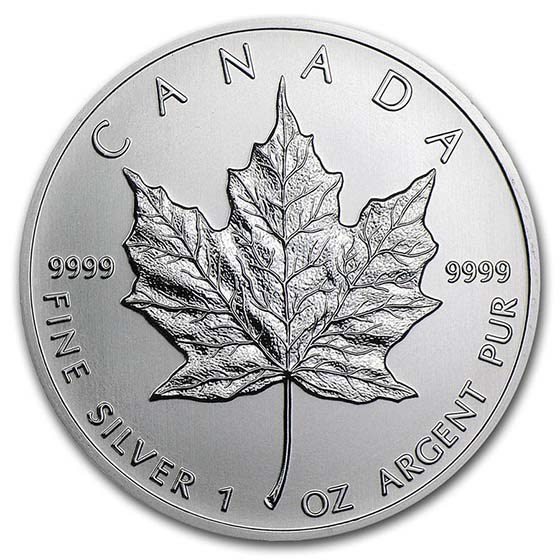 1 oz Canadian Silver Maple Leaf Coins