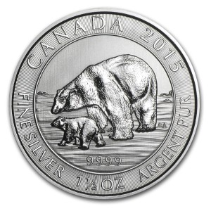 Silver Canadian Polar Bear 1-1/2 oz. Gem/BU 2013 Coin