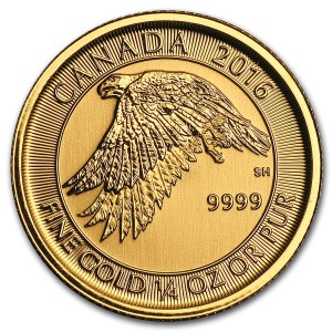 Gold Canadian Gyrfalcon 1/4 oz. Gem/BU 2016