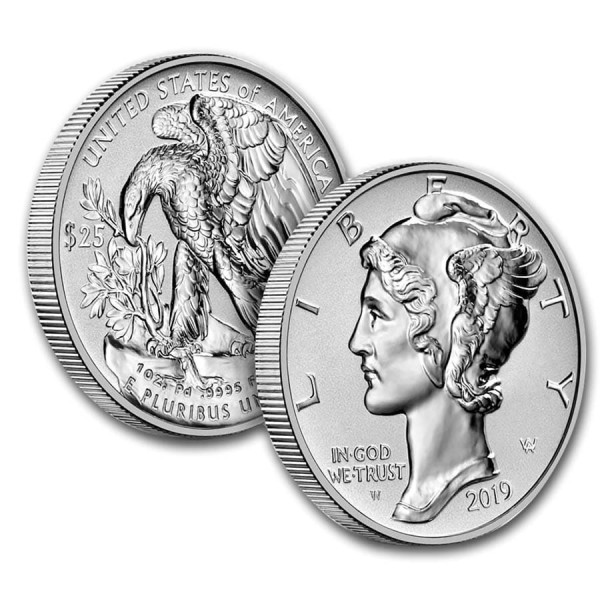 2019-W 1 oz Reverse Proof American Palladium Eagle coins
