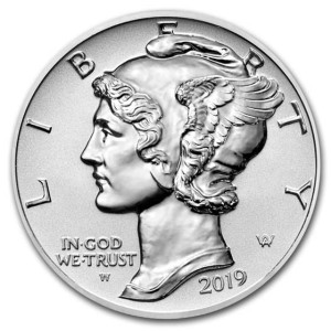 2019-W 1 oz Reverse Proof American Palladium Eagle coins
