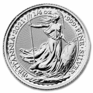 Silver Royal Mint Britannia 1/4 oz. 2021 Gem/BU