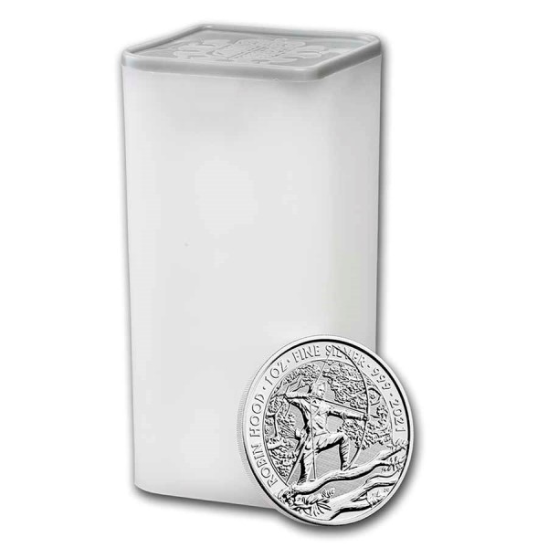 Silver Royal Mint Britannia Robin Hood 1 oz. Gem/BU 2021 coin with box