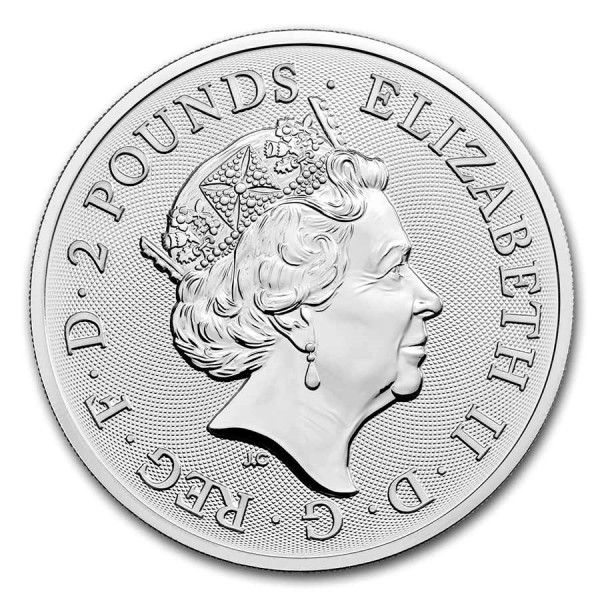 2 pound Elizabeth II Silver Coin