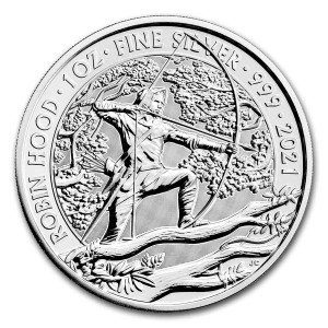 Silver Royal Mint Britannia Robin Hood 1 oz. Gem/BU 2021