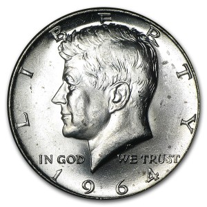 Silver United States Kennedy Half-Dollar 90% BU
