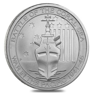Silver Australian Battle of Coral Sea 1/2 oz. Gem/BU (Random Year) coin